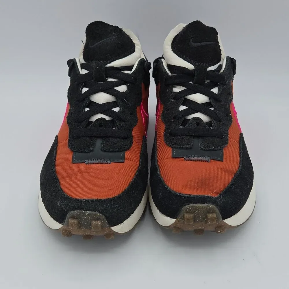 Nike Fontanka Waffle Burnt Sunrise Orange Retro Sneakers Womens Size 7 EUC